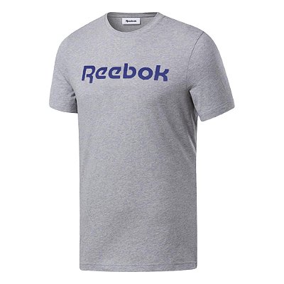 Camiseta Reebok Big Logo Linear Masculina Cinza Claro