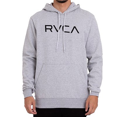 Moletom RVCA Canguru Big RVCA Plus Size WT23 Cinza Mescla