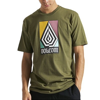 Camiseta Volcom Zorn WT23 Masculina Verde Militar