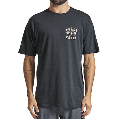 Camiseta Hurley Peace & Power SM24 Masculina Preto