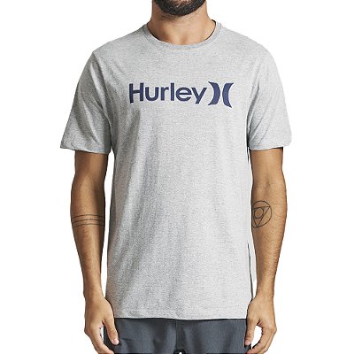 Camiseta Hurley O&O Solid SM24 Masculina Mescla Cinza