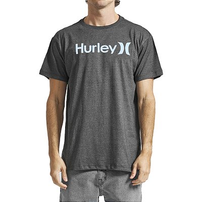 Camiseta Hurley O&O Solid SM24 Masculina Mescla Preto