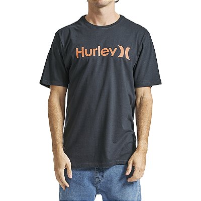 Camiseta Hurley O&O Solid Oversize SM24 Masculina Preto