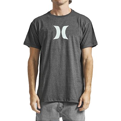 Camiseta Hurley Icon SM24 Oversize Masculina Mescla Preto
