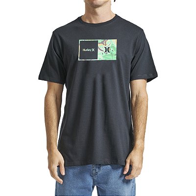 Camiseta Hurley Aloha Box SM24 Masculina Preto