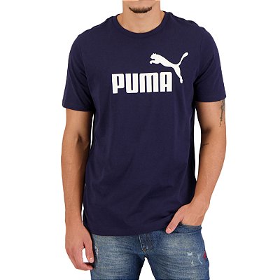 Camiseta Puma Ess Logo Masculina Peacoat