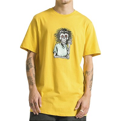 Camiseta Volcom Slim Skunky SM24 Masculina Amarelo
