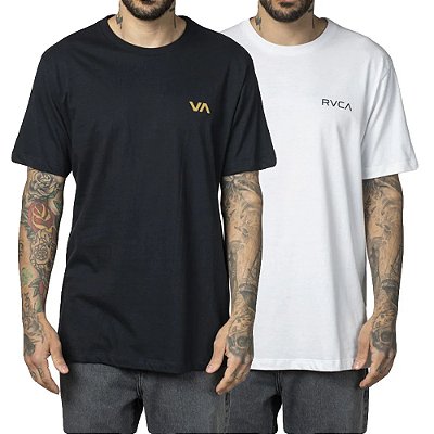 Pack 2 Camisetas RVCA 2K VA RVCA II SM24 Preto/Branco