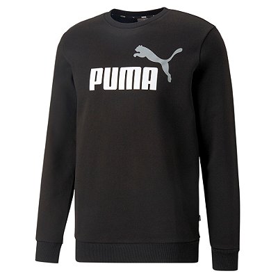 Moletom Puma Careca Ess+ 2 Col Big Logo Black/White