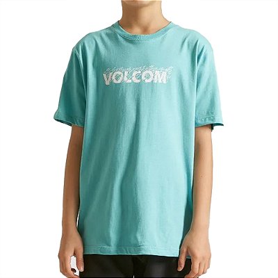 Camiseta Volcom Fire Fight SM24 Masculina Azul Claro