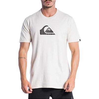 Camiseta Quiksilver Comp Logo Colors S24 Masculina Off White