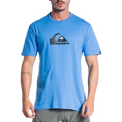 Camiseta Quiksilver Comp Logo Colors SM24 Masculina Azul