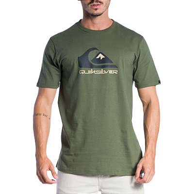Camiseta Quiksilver Full Logo SM24 Masculina Verde Militar