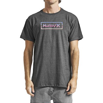 Camiseta Hurley Chrome SM24 Masculina Mescla Preto