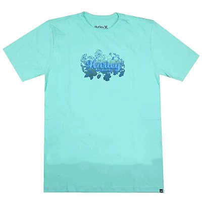 Camiseta Hurley Flower SM24 Masculina Menta