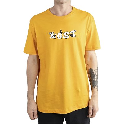 Camiseta Lost Cloud SM24 Masculina Laranja Mango