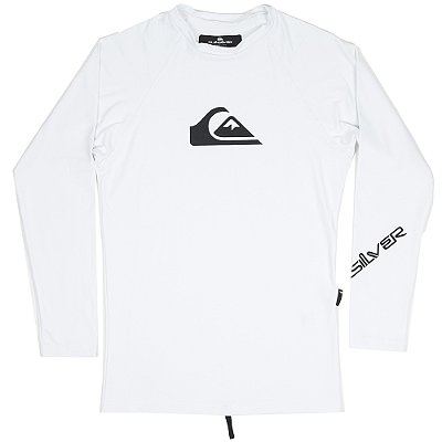 Camiseta Quiksilver Surf Manga Longa All Times SM24 Branco