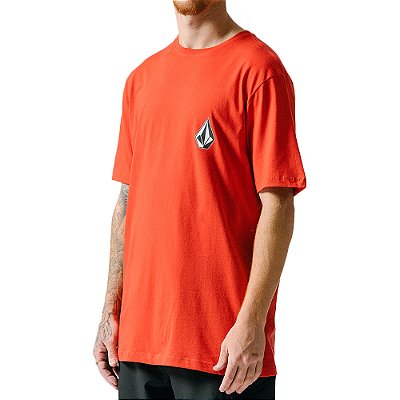 Camiseta Volcom Deadly Stone SM24 Masculina Vermelho