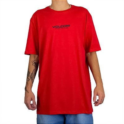 Camiseta Volcom New Euro SM24 Masculina Vermelho