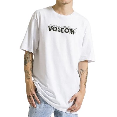 Camiseta Volcom Fire Fight SM24 Masculina Branco