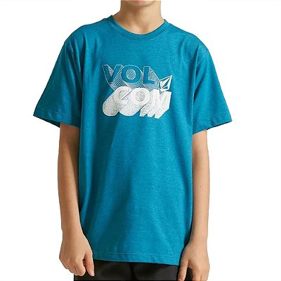 Camiseta Volcom Shifty SM24 Masculina Mescla Azul