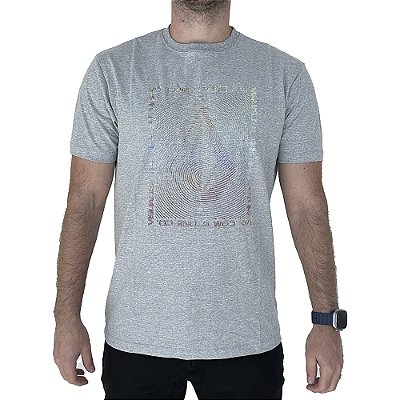 Camiseta Volcom Visualizer SM24 Masculina Mescla Cinza