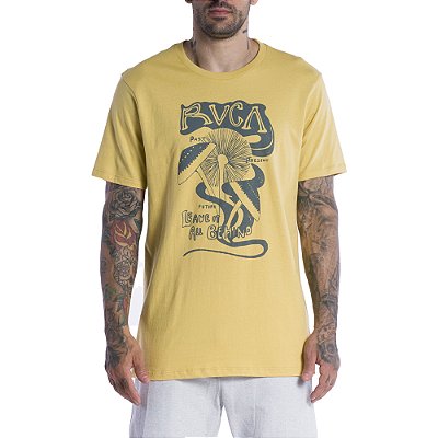 Camiseta RVCA Leave Behind SM24 Masculina Mostarda