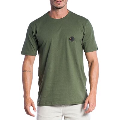 Camiseta Quiksilver Patch Round Color SM24 Verde Militar