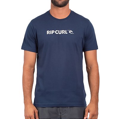 Camiseta Rip Curl New Icon SM24 Masculina Dark Navy