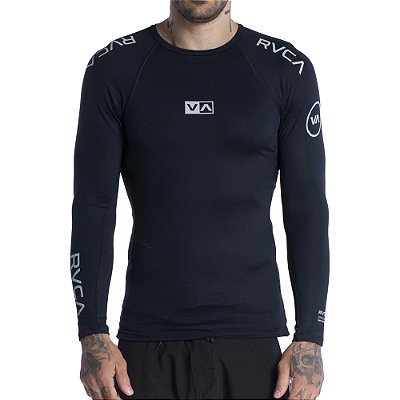 Camiseta RVCA Manga Longa Surf Sport Rashguard II SM24 Preto