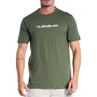Camiseta Quiksilver Omni Font Plus Size SM24 Verde Militar