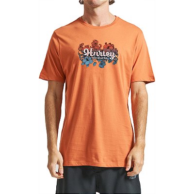 Camiseta Hurley Flower SM24 Masculina Vermelho