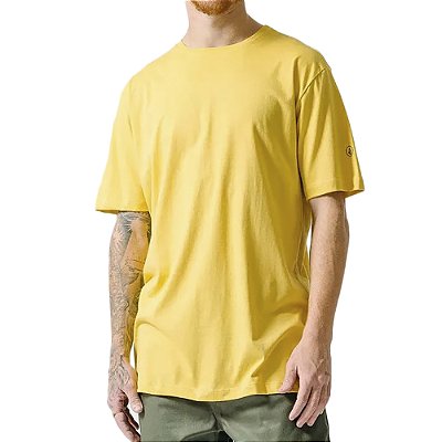 Camiseta Volcom Solid Stone SM24 Masculina Amarelo