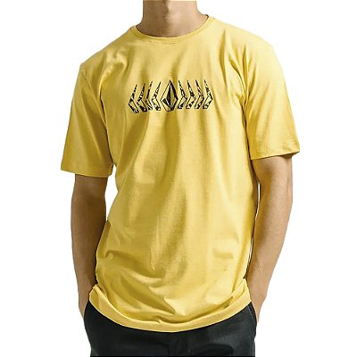 Camiseta Volcom Phaset SM24 Masculina Amarelo