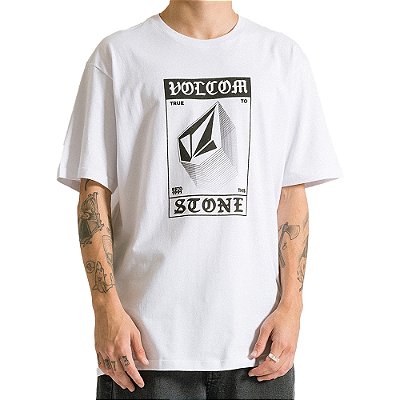 Camiseta Volcom Explicit Stone SM24 Masculina Branco