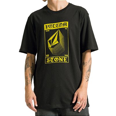 Camiseta Volcom Explicit Stone SM24 Masculina Preto