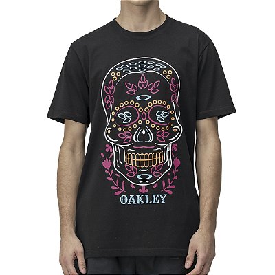 Camiseta Oakley Dia De Los Muertos Skull SM24 Blackout