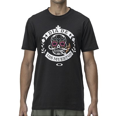 Camiseta Oakley Dia De Los Muertos Skull Graphic SM24 Black