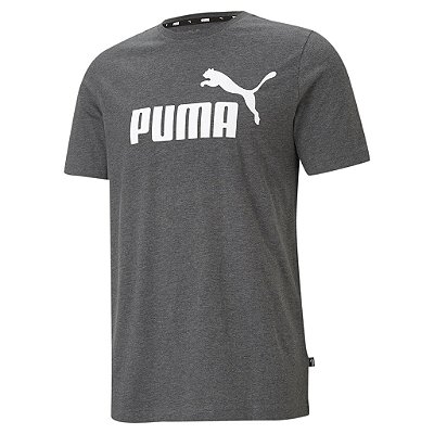 Camiseta Puma Ess Heather Masculina Puma Black