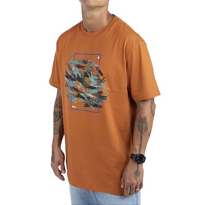 Camiseta MCD Camuflado Quadrado WT23 Masculina Laranja