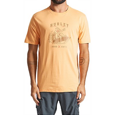 Camiseta Hurley Good Days SM24 Masculina Laranja