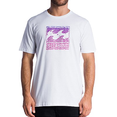 Camiseta Billabong Crayon Wave II SM24 Masculina Branco