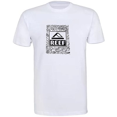 Camiseta Reef Básica Estampada 04 SM24 Masculina Branco