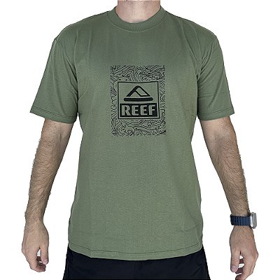 Camiseta Reef Básica Estampada 04 SM24 Masculina Verde