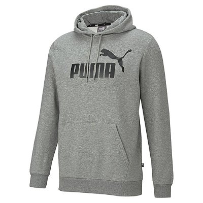 Moletom Puma Canguru ESS Big Logo Masculino Medium Gray