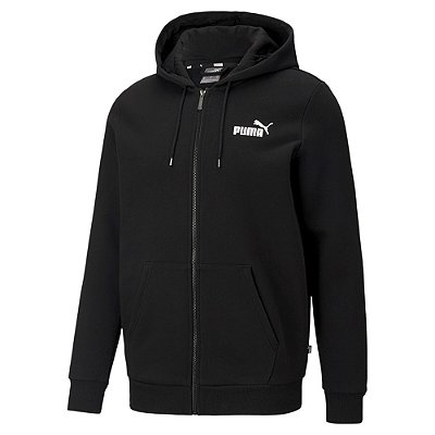 Moletom Puma Aberto ESS Small Logo Masculino Black