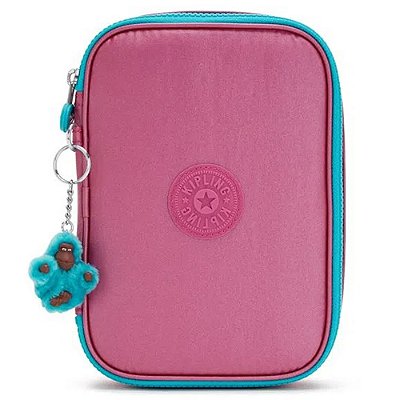 Estojo Kipling 100 Pens Fresh Pink Met