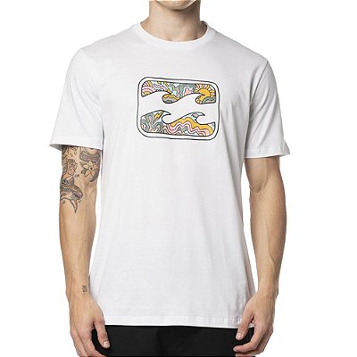 Camiseta Billabong Crayon Wave II WT24 Masculina Branco