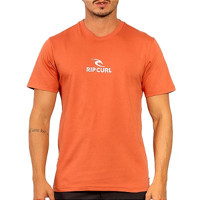 Camiseta Rip Curl Icon Big Oversize WT24 Masculina Terracota