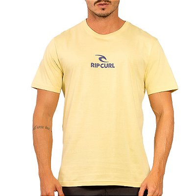 Camiseta Rip Curl Icon WT24 Masculina Vintage Yellow